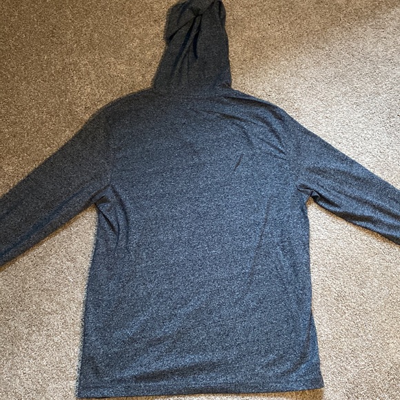 NWOT Men’s Large Kenneth Cole Hooded Long Sleeve V neck in Charcoal Gray - Picture 6 of 6